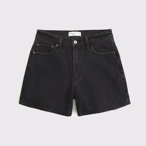 Abercrombie & Fitch Curve Love Black Dad Shorts